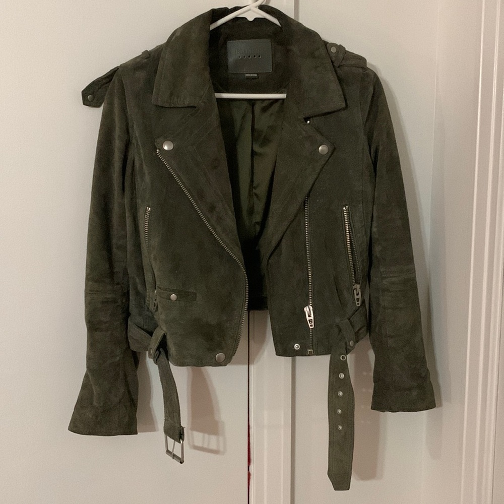 BLANKNYC suede leather jacket